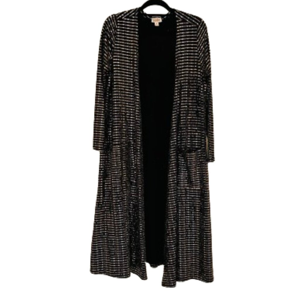 NWT LuLaRoe Elegant Sarah Black w/ Rose Gold Sequins, Size Medium